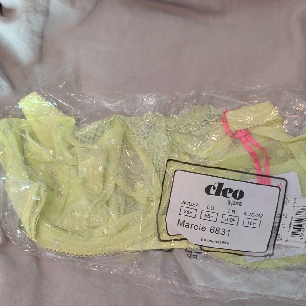 Cleo Marcie Lemon Lace Balconnet Bra